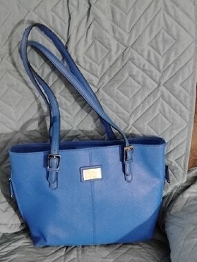Tignanello Bright Blue Tote with Adjustable Straps